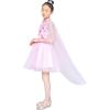 Sunny Fashion Flower Girl Dress Pink Bridal Veil Wedding Bridesmaid