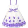 Sunny Fashion Flower Girl Dress Purple Bow Tie Pageant Wedding Size 5-12