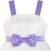 Sunny Fashion Flower Girl Dress Purple Bow Tie Pageant Wedding Size 5-12