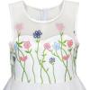 Sunny Fashion Flower Girls Dress Embroidery Floral Pageant Bridesmaid Party