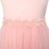 Sunny Fashion Flower Girls Dress Halter Bow Tie Ruffle Wedding Bridesmaid(Light Salmon Color)