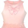 Sunny Fashion Flower Girls Dress Halter Bow Tie Ruffle Wedding Bridesmaid(Light Salmon Color)