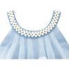 Sunny Fashion Flower Girls Dress Halter Dress Pearl Party Wedding Birthday(Light Steel Blue)