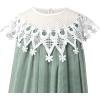 Sunny Fashion Flower Girls Dress Halter Dress Pearl Party Wedding Birthday(Pale Green)