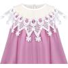 Sunny Fashion Flower Girls Dress Halter Dress Pearl Party Wedding Birthday(Pale Purple)