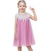 Sunny Fashion Flower Girls Dress Halter Dress Pearl Party Wedding Birthday(Pale Purple)