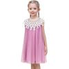 Sunny Fashion Flower Girls Dress Halter Dress Pearl Party Wedding Birthday(Pale Purple)