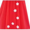 Sunny Fashion Flower Girls Dress Halter Dress Pearl Party Wedding Birthday(Red)