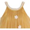 Sunny Fashion Flower Girls Dress Halter Dress Pearl Party Wedding Birthday(Wheat Yellow)