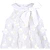 Sunny Fashion Flower Girls Dress Halter Dress Pearl Party Wedding Birthday(White Flower)