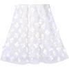 Sunny Fashion Flower Girls Dress Halter Dress Pearl Party Wedding Birthday(White Flower)