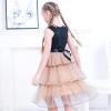 Sunny Fashion Flower Girls Dress Lace Sequins Sparkling Wedding Bridesmaid(Beige)
