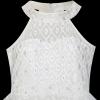 Sunny Fashion Flower Girls Dress Lace Sequins Sparkling Wedding Bridesmaid(White)