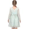 Sunny Fashion Flower Girls Dress Lace Square Party Pageant Wedding Vintage Formal(Light Green)