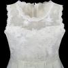 Sunny Fashion Flower Girls Dress Off White Lace Pleated Hem Wedding Pageant