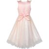 Sunny Fashion Flower Girls Dress Peach Ruffle Wedding Bridesmaid