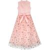 Sunny Fashion Flower Girls Dress Sparkling Sequins Star Pearl Wedding Party