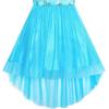 Sunny Fashion Flower Girls Dress Unicorn Rainbow Pageant Princess Party(Blue Snowflake)