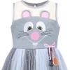 Sunny Fashion Flower Girls Dress Unicorn Rainbow Pageant Princess Party(Grey Mouse)