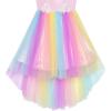 Sunny Fashion Flower Girls Dress Unicorn Rainbow Pageant Princess Party(Multicolor Unicorn)