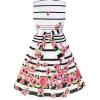 Sunny Fashion Flower Girls Dress White Tea Party Gloves Princess Dress Size 4-12(Pink Flower Set)