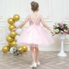 Sunny Fashion Flower Girls Dress White Wedding Pageant Bridesmaid Gown Size 3-10(Light Pink)