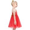 Sunny Fashion Flower Girls Dress White Wedding Pageant Bridesmaid Gown Size 3-10(Red)