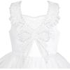 Sunny Fashion Flower Girls Dress White Wedding Pageant Bridesmaid Gown Size 3-10(White Layer)