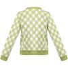Sunny Fashion Girls Cardigan Button Up Sweater Long Sleeve Warm Casual Knit Jacket(Green Plaid)