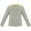 Sunny Fashion Girls Cardigan Button Up Sweater Long Sleeve Warm Casual Knit Jacket(Yellow Plaid)