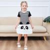 Sunny Fashion Girls Casual Dress Cotton Short Sleeve Swan Embroidered Size 2-6(Black Panda)