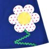 Sunny Fashion Girls Casual Dress Cotton Short Sleeve Swan Embroidered Size 2-6(Blue Flower)