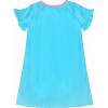 Sunny Fashion Girls Casual Dress Cotton Short Sleeve Swan Embroidered Size 2-6(Blue Star)