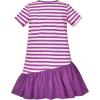 Sunny Fashion Girls Casual Dress Cotton Short Sleeve Swan Embroidered Size 2-6(Purple)