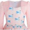 Sunny Fashion Girls Dress 2-in-1 Bolero Elegant Swan Party Dress Size 4-10