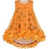 Sunny Fashion Girls Dress A-line Cute Handbag White Princess Size 5-10(Orange)