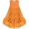 Sunny Fashion Girls Dress A-line Cute Handbag White Princess Size 5-10(Orange)