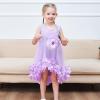 Sunny Fashion Girls Dress A-line Cute Handbag White Princess Size 5-10(Purple)