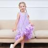 Sunny Fashion Girls Dress A-line Cute Handbag White Princess Size 5-10(Purple)