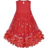 Sunny Fashion Girls Dress A-line Cute Handbag White Princess Size 5-10(Red)