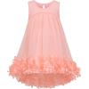 Sunny Fashion Girls Dress A-line Cute Handbag White Princess Size 5-10(Salmon Pink)