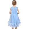 Sunny Fashion Girls Dress A-line Cute Handbag White Princess Size 5-10(Sky Blue Bag)