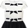 Sunny Fashion Girls Dress Back School Black White Bow Tie School Uniform