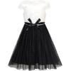 Sunny Fashion Girls Dress Back School Black White Bow Tie School Uniform