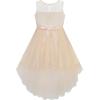 Sunny Fashion Girls Dress Black Hi-Low Magic Wand Princess Crown Dress Up(Beige Set)