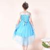 Sunny Fashion Girls Dress Black Hi-Low Magic Wand Princess Crown Dress Up(Blue Snowflake Set)