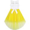 Sunny Fashion Girls Dress Black Hi-Low Magic Wand Princess Crown Dress Up(Yellow Set)