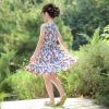 Sunny Fashion Girls Dress Blue Flower Print(Blue Strawberry)
