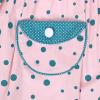 Sunny Fashion Girls Dress Blue Polka Dot Pocket Pleated Summer Sleeveless Cotton(Light Pink)
