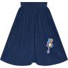 Sunny Fashion Girls Dress Casual Cotton Flying Sleeve Balloon(Navy Blue)